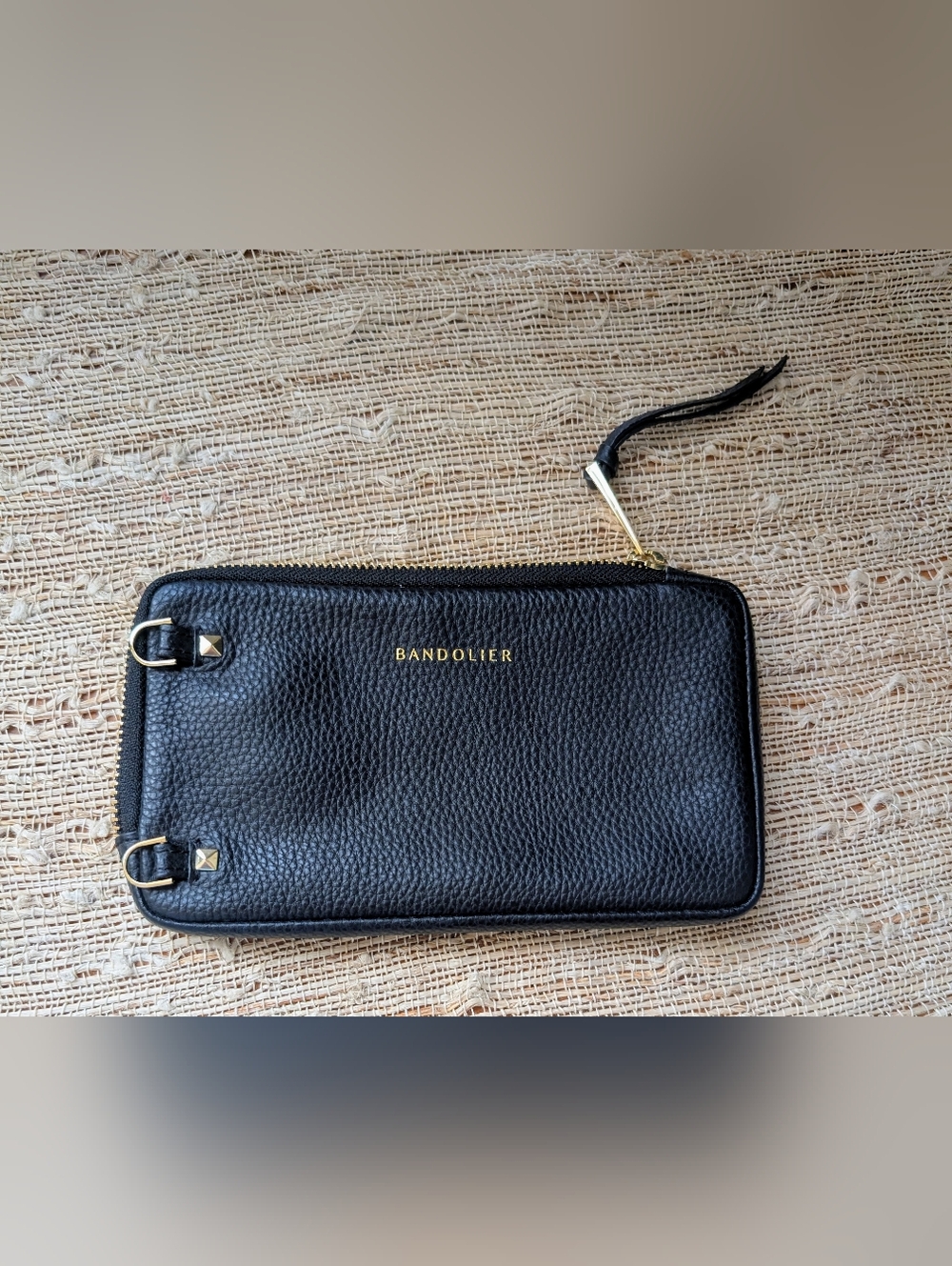 Bandolier Expanded Zip Pouch - Black/Pewter